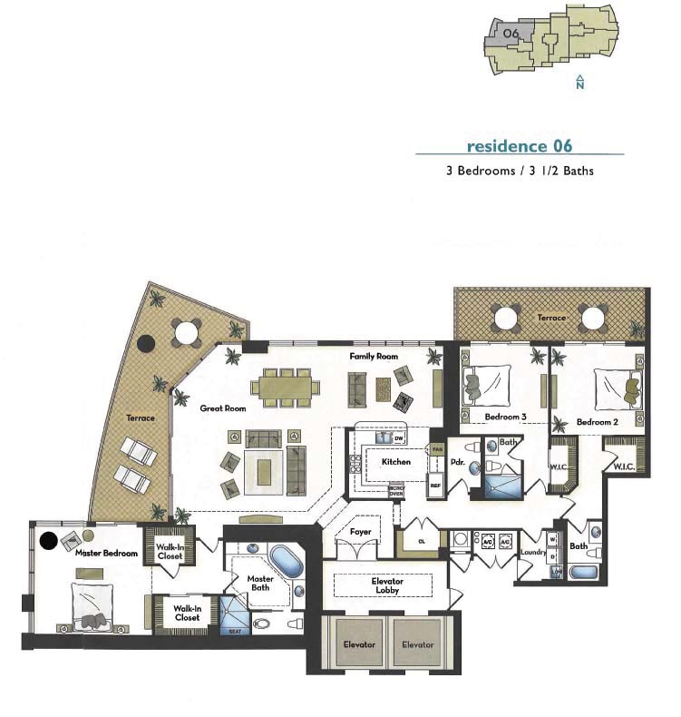 Diplomat Oceanfront Residences Floor Plan C